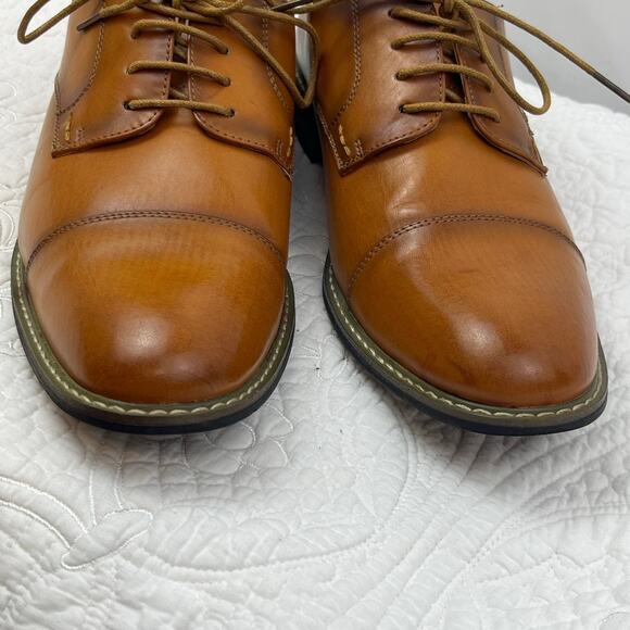 Jonsen Milan Men\'s Size 12 Brown Leather Lace-Up Dress Shoes – Formal AMY9003 main image 8